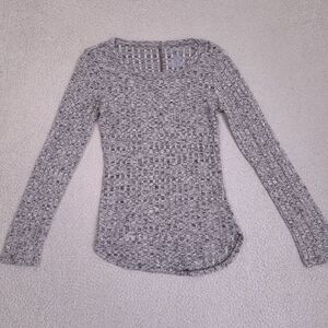 No‎ Boundaries Sweater Womens Small Gray Stretch Lightweight Casual Knit